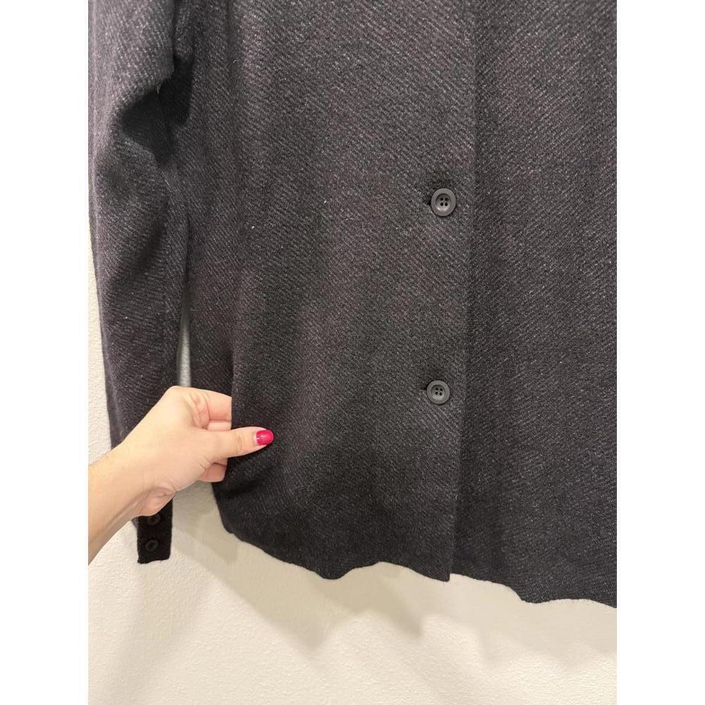 Eileen Fisher Black Wool Blend Cardigan Blazer Jacket, Women's M/L - Picture 4 of 6